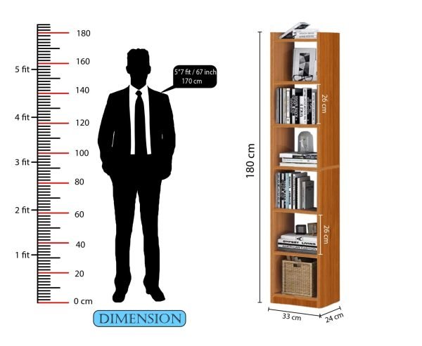 6 Layer Engineered Wood Bookshelf Multipurpose Home Decor Storage Rack Showcase Organizer For Living Room, Kitchen, Bedroom 2 6 Layer Engineered Wood Bookshelf Multipurpose Home Decor Storage Rack Showcase Organizer For Living Room, Kitchen, Bedroom