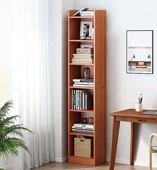 6 Layer Engineered Wood Bookshelf Multipurpose Home Decor Storage Rack Showcase Organizer For Living Room, Kitchen, Bedroom 1 6 Layer Engineered Wood Bookshelf Multipurpose Home Decor Storage Rack Showcase Organizer For Living Room, Kitchen, Bedroom