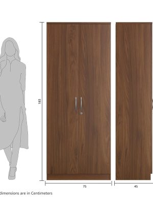 Solimo Medusa Engineered Wood 2 Door Wardrobe